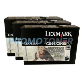 Lexmark C544 Toner Black Extra High Yield 3 Pack