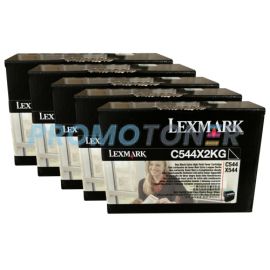 Lexmark C544 Toner Black Extra High Yield 5 Pack