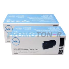 Dell 1250C Toner Cart Black 2K Pack Of 2