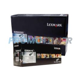  Lexmark E250 Toner and Drum Black Pack of 2