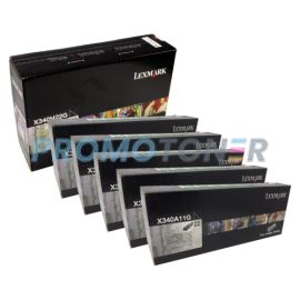 Lexmark X340n Toner and Photoconductor Black Pack of 6
