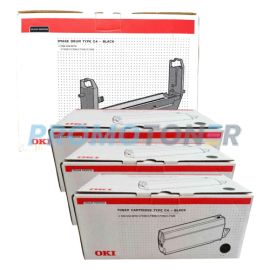 Okidata Type C4 Toner and Drum Black Pack of 4