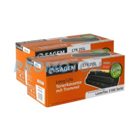 Sagem Lf 3100 Toner Ctg Drum Unit Black High Yield Pack Of 2