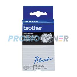 BROTHER TC TC-201 BLACK ON WHITE TAPE CASSETTE FOR PT-10