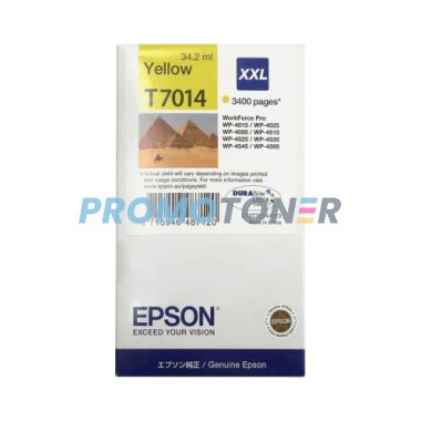EPSON T7014 C13T70144010 GELB TINTE - 3400 SEITEN FÜR WORKFORCE PRO WP-4015DN