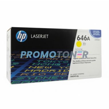 HP 646A CF032A JAUNE TONER - 12500 PAGES POUR COLOR LASERJET ENTERPRISE CM4540