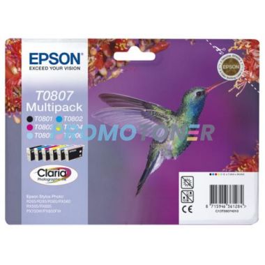 EPSON T0807 C13T08074010 NOIR/COULEUR ENCRE - 2795 PAGES POUR STYLUS PHOTO P50