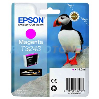 EPSON 324 T3243 C13T32434010 MAGENTA TINTA - 980 PÁGINAS PARA SURECOLOR P400