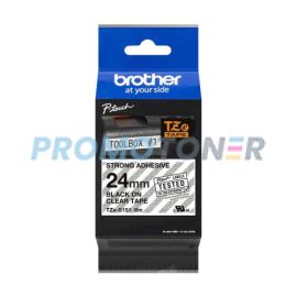 BROTHER TZE-S151 BLACK ON CLEAR TAPE CASSETTE FOR P-TOUCH CUBE PLUS PT-P710BT