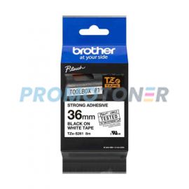 BROTHER TZE-S261 BLACK ON WHITE P-TOUCH TAPE FOR PT-3600