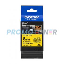 BROTHER TZE-FX611 BLACK AND YELLOW TAPE CASSETTE FOR GL-100