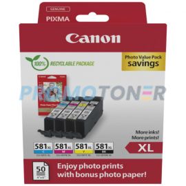 CANON CLI-581XL 2052C006 CMYK INK - 3120 B/W PAGES FOR PIXMA TR7550
