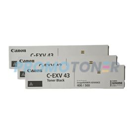 Canon C-exv 43 Toner Cartridge Black Pack Of 3
