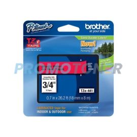 BROTHER TZE-441 BLACK ON RED TAPE CASSETTE FOR P-TOUCH CUBE PLUS PT-P710BT