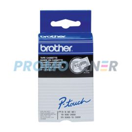 BROTHER TC TC-201 BLACK ON WHITE TAPE CASSETTE FOR PT-10