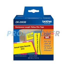 BROTHER DK2606 BLACK ON YELLOW P-TOUCH TAPE FOR QL-1050