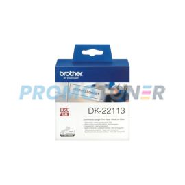 BROTHER DK-22113 BLACK ON CLEAR LABELS FOR QL-500