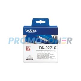 BROTHER DK-22210 BLACK ON WHITE P-TOUCH TAPE FOR QL-500