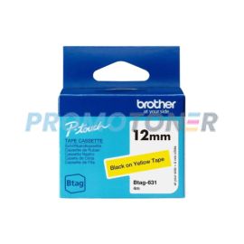BROTHER BTAG-631 BLACK ON YELLOW LABELS FOR BTAG PT-N10