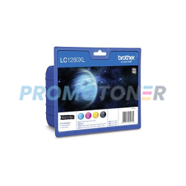 BROTHER LC-1280XL LC-1280XLVALBP CMYK INK - 3600 COLOR PAGES FOR MFC-J5910DW