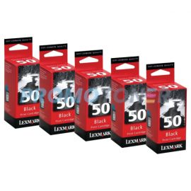 Lexmark 50 Ink Cartridge Black Pack Of 5