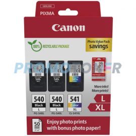 CANON CL-541XL PG-540L 5224B015 BLACK / COLOR INK - 600 B/W PAGES FOR PIXMA MG2150