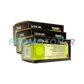 Lexmark 702H Toner CMY Pack of 3