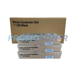 Ricoh Type 125 Toner and Drum Black Pack of 4