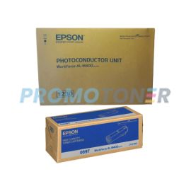 Epson 0697 Toner Cartridge and 1230 Photoconductor Unit Black Pack of 2