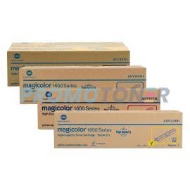 Konica Minolta Magicolor 1600 Toner CMYK High Yield Pack of 4