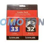 LEXMARK 32 33 80D2951 BLACK / COLOR INK - 610 PAGES FOR HOME COPIER PLUS