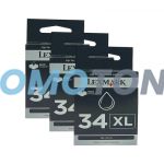 Lexmark 34XL Ink Cartridge Black High Yield Pack Of 3