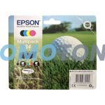 EPSON 34 C13T34664020 CMYK INK - 1250 PAGES FOR WORKFORCE PRO WF-3725DWF