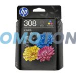 HP 308 6L6S6UE BLACK / COLOR INK - 160 B/W PAGES FOR ENVY 6110E