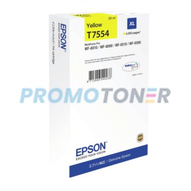 EPSON T7554 C13T75544N YELLOW INK - 4000 LABELS FOR WF-8090DW