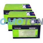 Lexmark 802H Toner Black 3 Pack