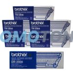 Brother TN2000 Toner and DR2000 Drum Black Pack of 6