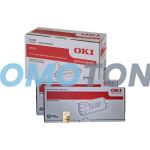 Oki C711 Toner and Drum Black Pack of 3
