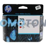 HP 70 C9409A NERO OPACO E ROSSO INCHIOSTRO PER DESIGN JET Z 3100 24 INCH