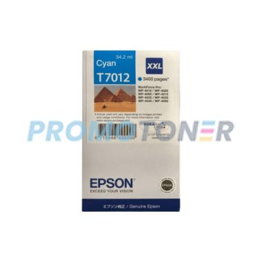 EPSON T7012 C13T70124010 CYJAN TUSZ - 3400 STRON DO WORKFORCE PRO WP-4015DN
