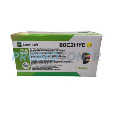 LEXMARK 802HYE 80C2HYE ŻÓŁTY Z TONEREM - 3000 STRON DO CX-410DE