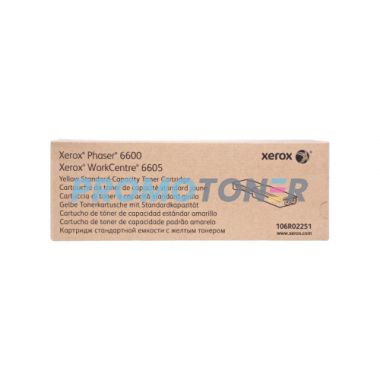 XEROX 106R02251 YELLOW TONER - 2000 PAGES FOR PHASER 6600DN