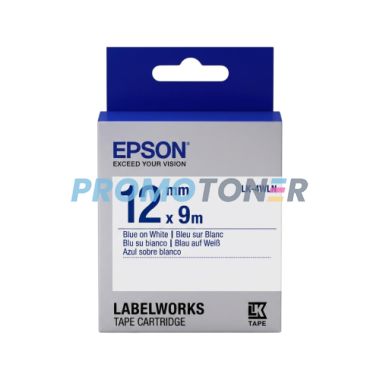 EPSON LK-4WLN BLUE ON WHITE LABELS FOR LABELWORKS LW 300