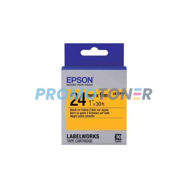 EPSON LK-6YBP BLACK ON YELLOW LABELS FOR LABELWORKS LW 600P