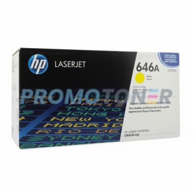 HP 646A CF032A YELLOW TONER - 12500 PAGES FOR COLOR LASERJET ENTERPRISE CM4540