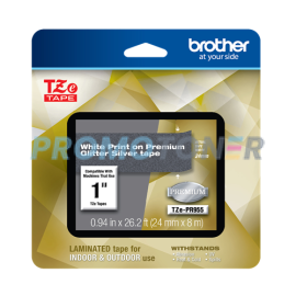 BROTHER TZE-PR955 WHITE ON GRAY P-TOUCH TAPE FOR PT-2700