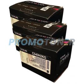 Lexmark C540 Toner Black High Yield 3 Pack