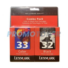 LEXMARK 32 33 80D2951 BLACK / COLOR INK - 610 PAGES FOR HOME COPIER PLUS