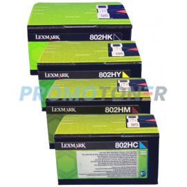 Lexmark 802H Toner CMYK Pack of 4