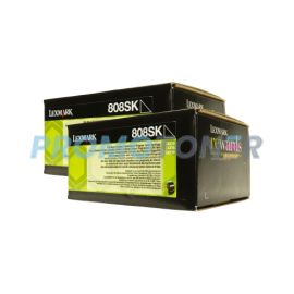 Lexmark 808S Toner Black 2 Pack